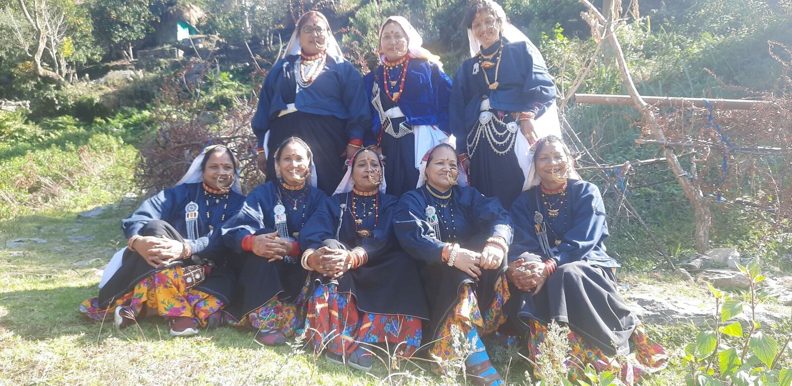 Bhotiya women in traditional dress